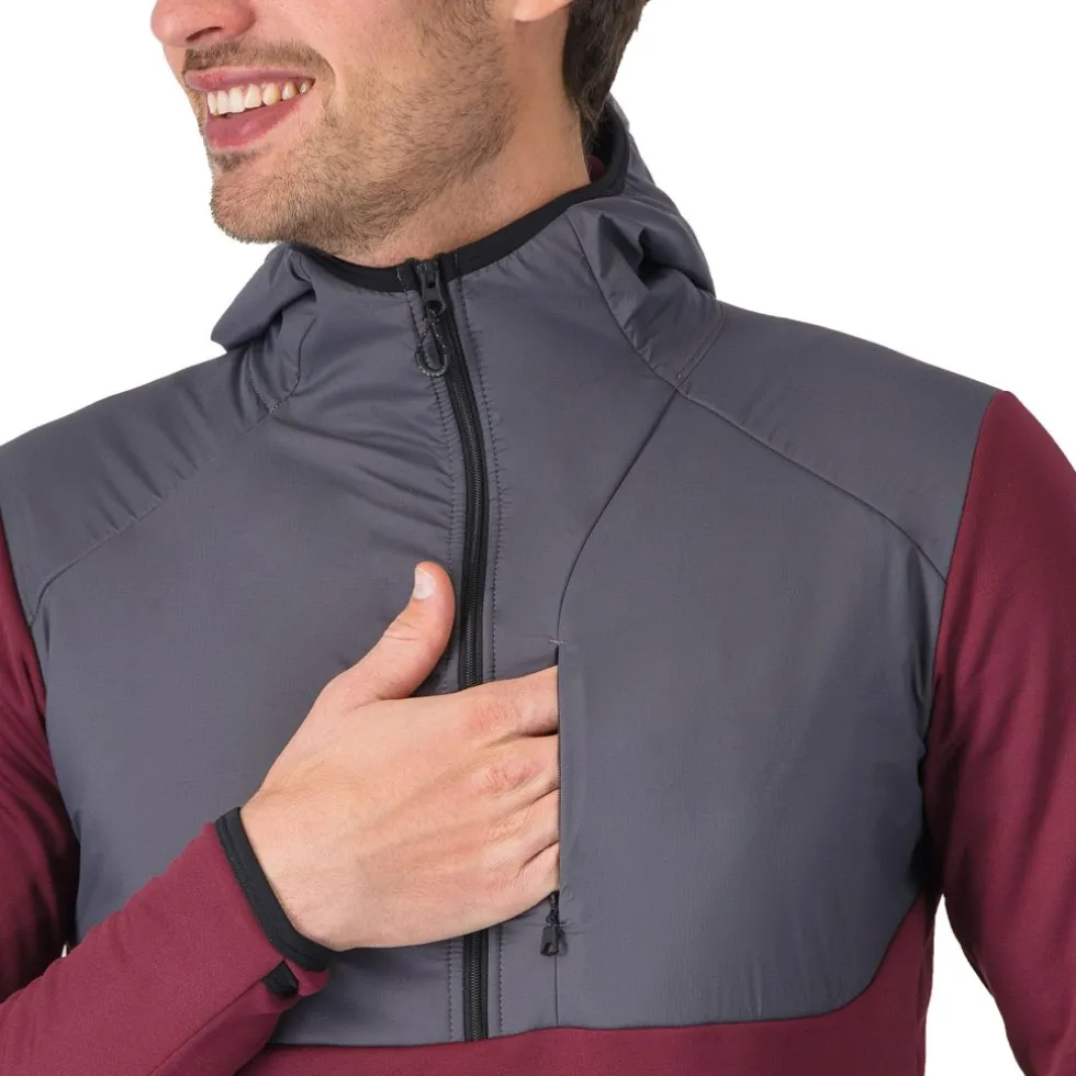 Castelli Unltd Roam Hoodie Heren - bordeaux/lead grey 421