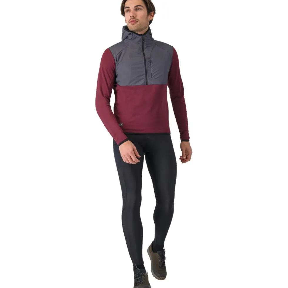 Castelli Unltd Roam Hoodie Heren - bordeaux/lead grey 421