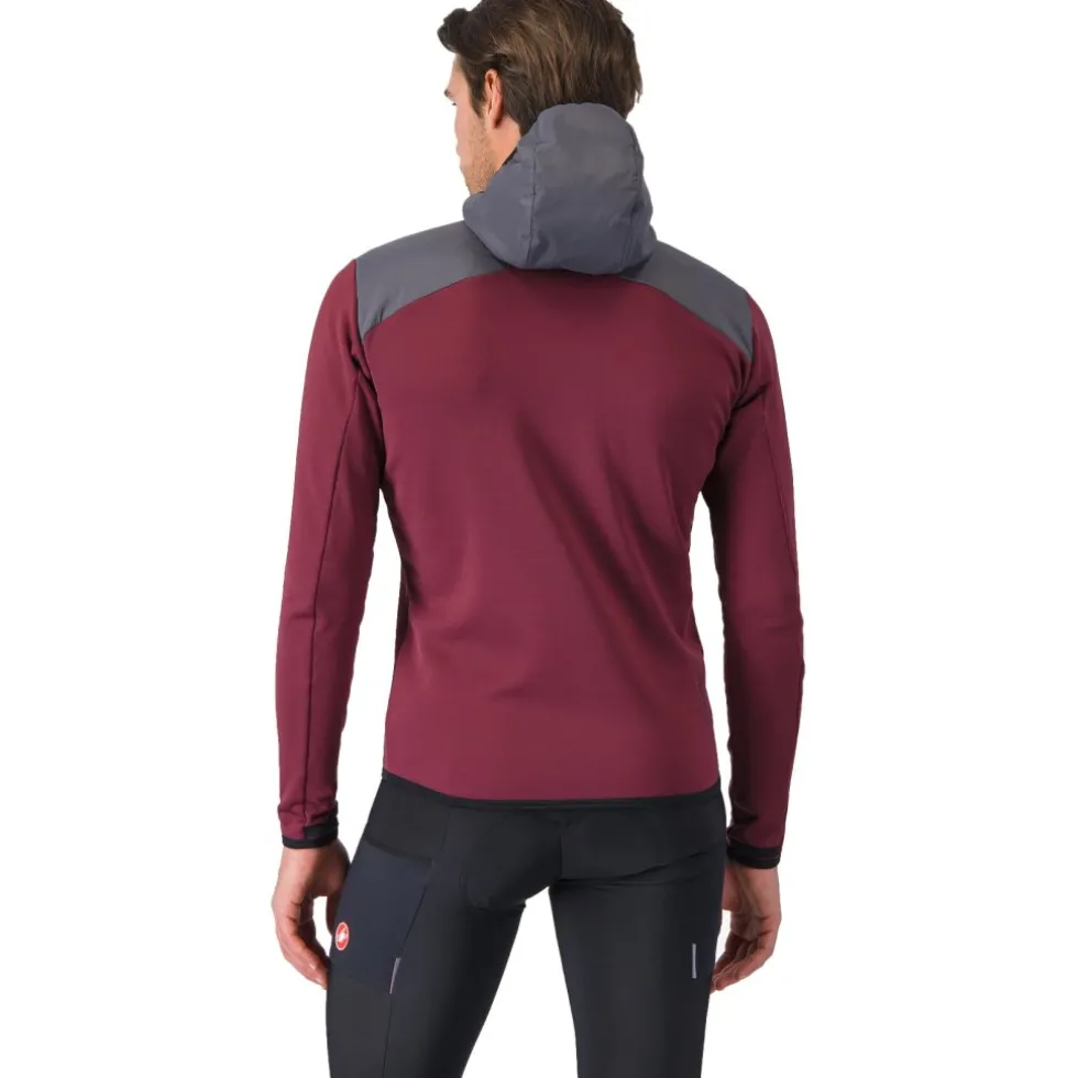 Castelli Unltd Roam Hoodie Heren - bordeaux/lead grey 421