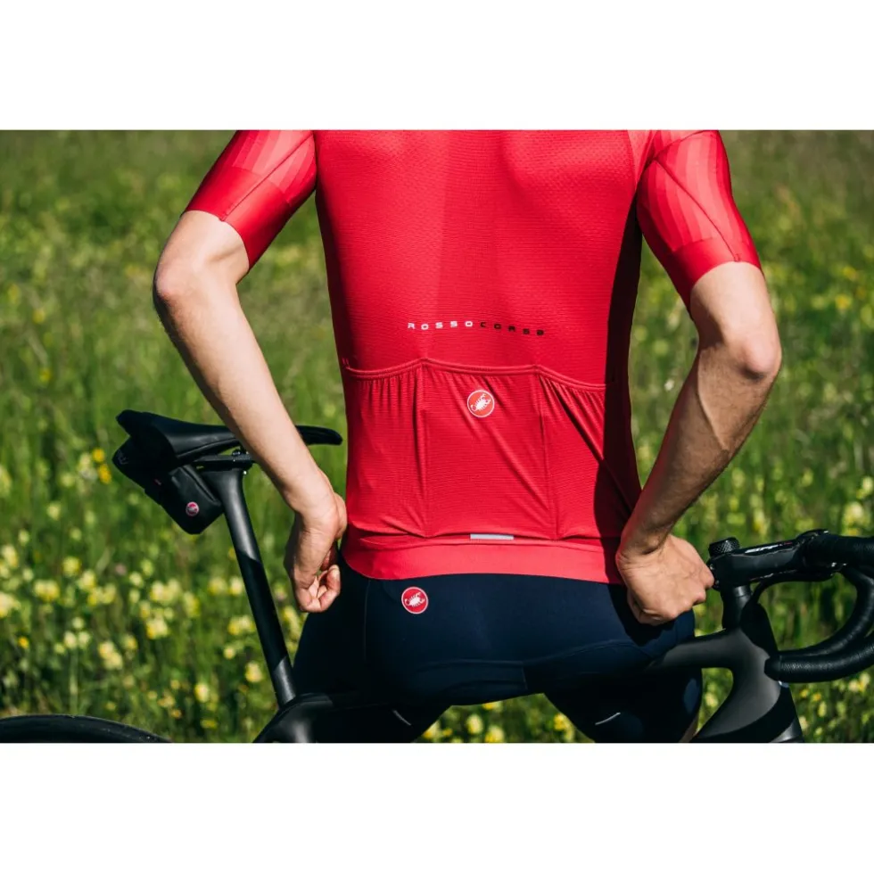 Castelli Aero Race 7.0 Fietsshirt met Korte Mouwen Heren - light black 085