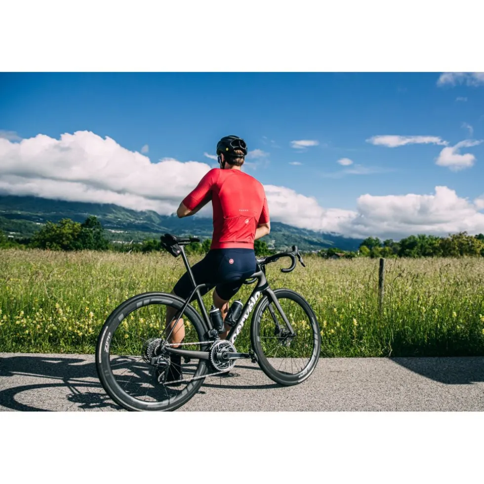 Castelli Aero Race 7.0 Fietsshirt met Korte Mouwen Heren - light black 085