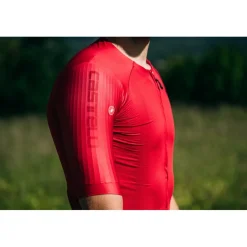 Castelli Aero Race 7.0 Fietsshirt met Korte Mouwen Heren - light black 085