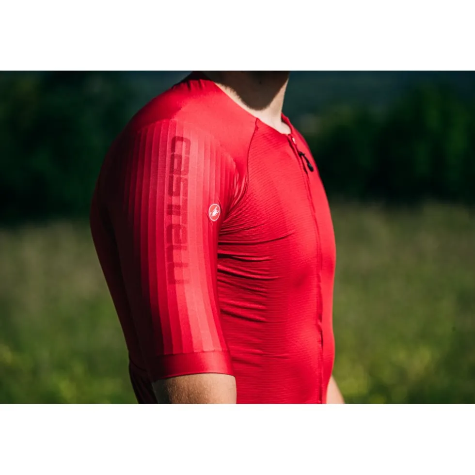 Castelli Aero Race 7.0 Fietsshirt met Korte Mouwen Heren - light black 085