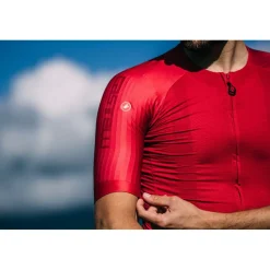 Castelli Aero Race 7.0 Fietsshirt met Korte Mouwen Heren - light black 085