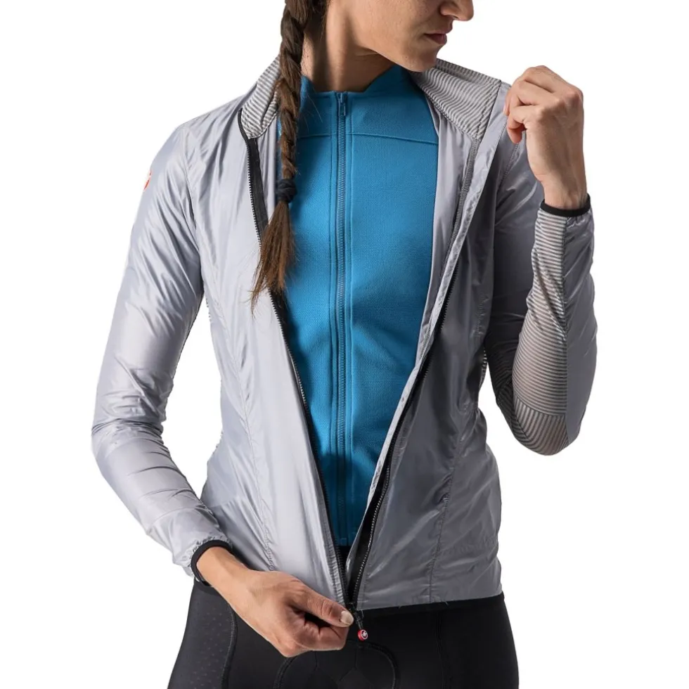 Castelli Aria Shell Jas Dames - silver grey 870