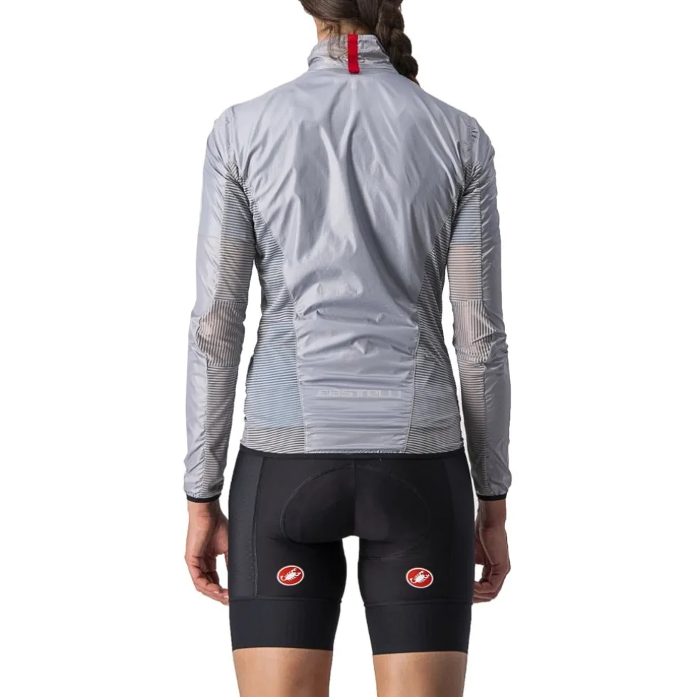 Castelli Aria Shell Jas Dames - silver grey 870