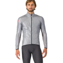 Castelli Aria Shell Jas Heren - silver grey 870