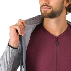 Castelli Aria Shell Jas Heren - silver grey 870
