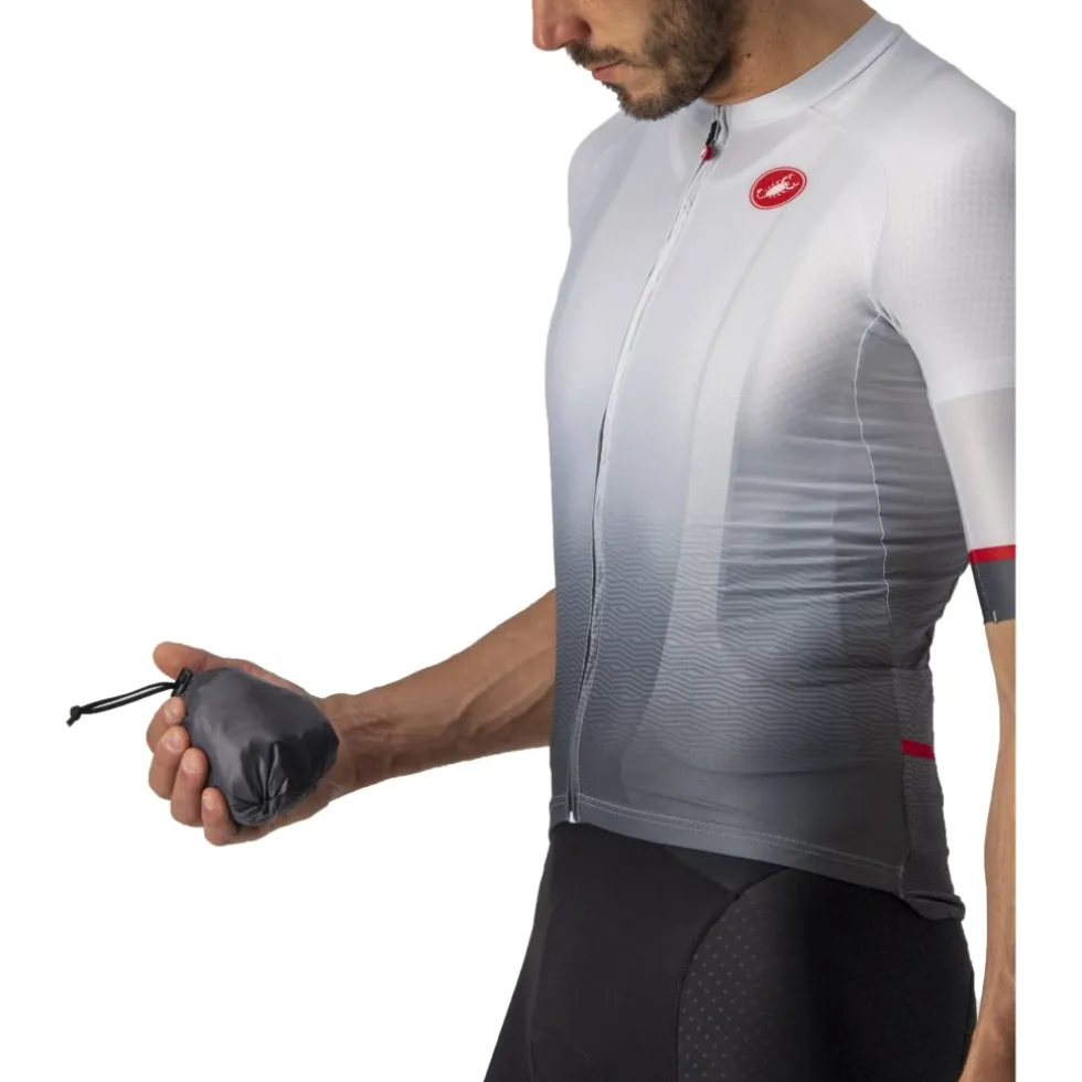 Castelli Aria Shell Jas Heren - silver grey 870