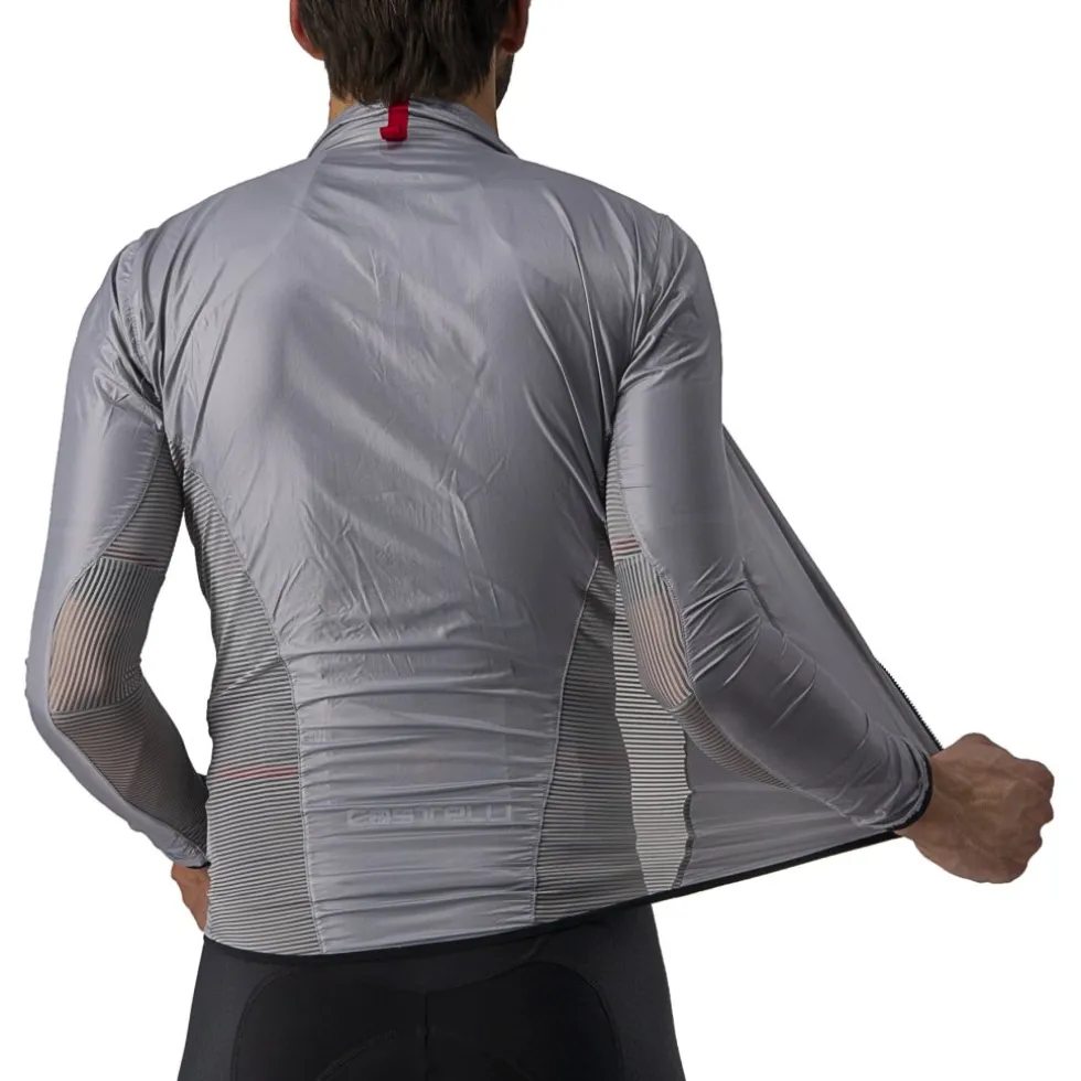 Castelli Aria Shell Jas Heren - silver grey 870