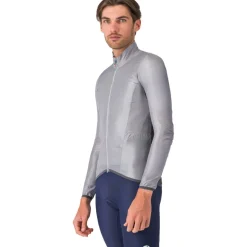 Castelli Aria Shell 2 Jas Heren - silver grey/dark grey 870