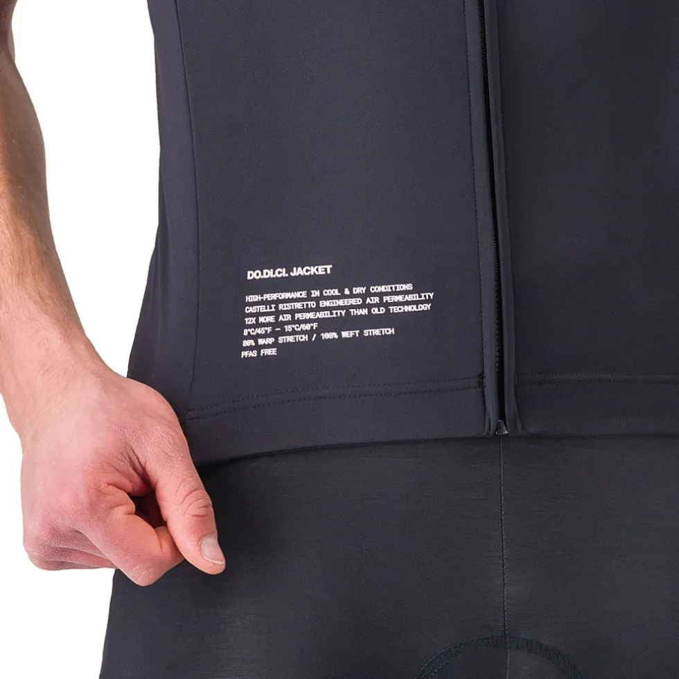Castelli Do.Di.Ci. Jas met Korte Mouwen Heren - light black 085
