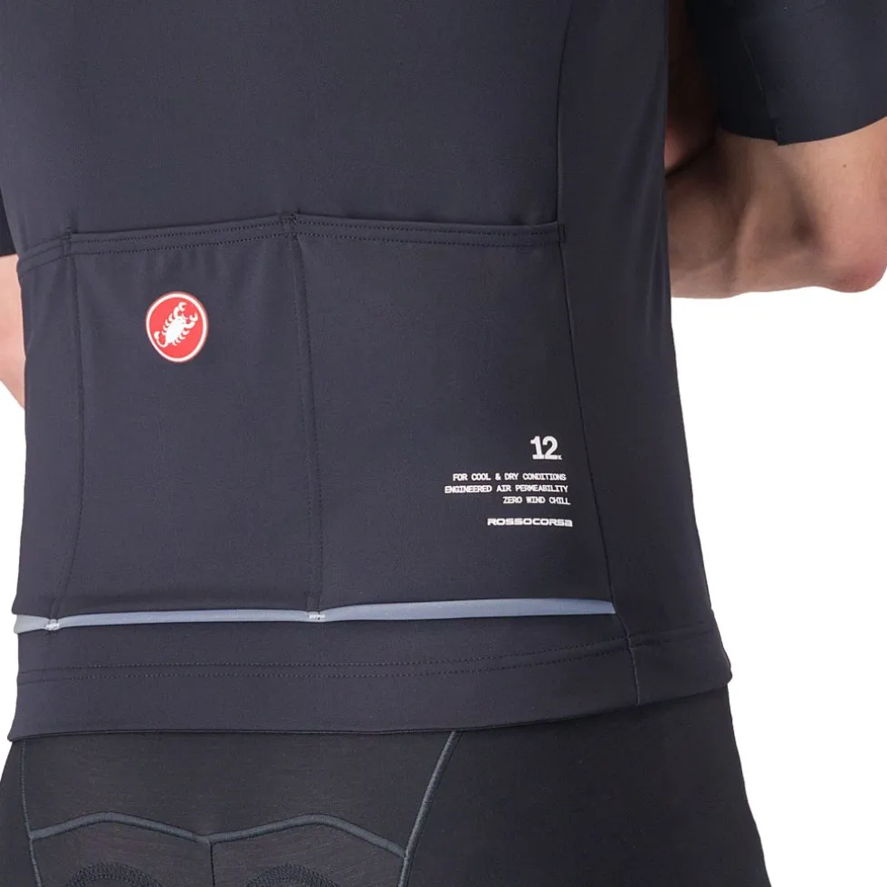 Castelli Do.Di.Ci. Jas met Korte Mouwen Heren - light black 085