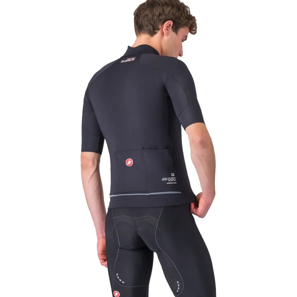 Castelli Do.Di.Ci. Jas met Korte Mouwen Heren - light black 085