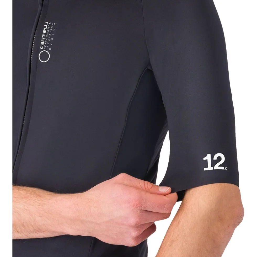 Castelli Do.Di.Ci. Jas met Korte Mouwen Heren - light black 085
