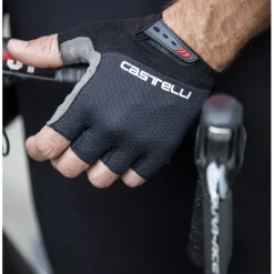 Wielerhandschoenen < Castelli Entrata V Handschoenen met Korte Vingers - light black 085