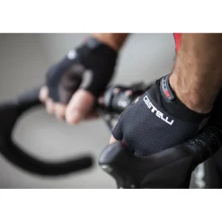 Wielerhandschoenen < Castelli Entrata V Handschoenen met Korte Vingers - light black 085