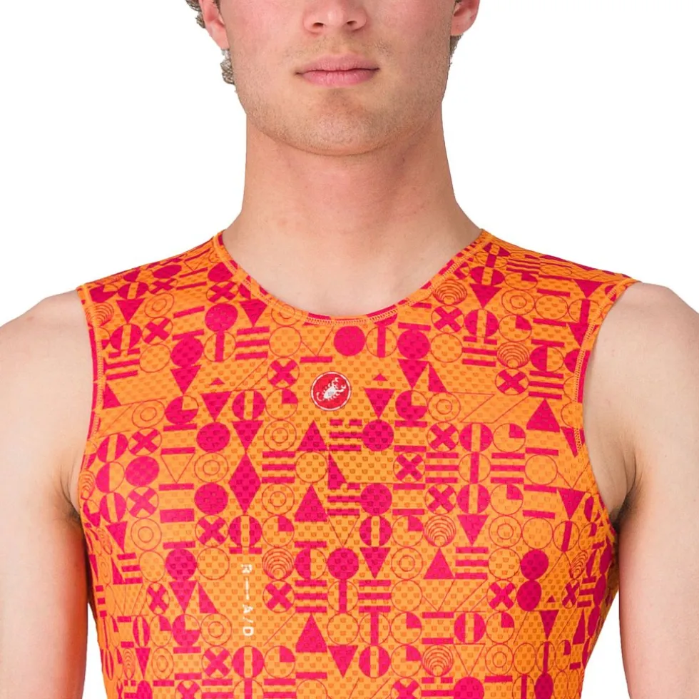Castelli Espresso R-A/D Hemd zonder Mouwen Heren - vivid orange 863