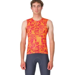Castelli Espresso R-A/D Hemd zonder Mouwen Heren - vivid orange 863