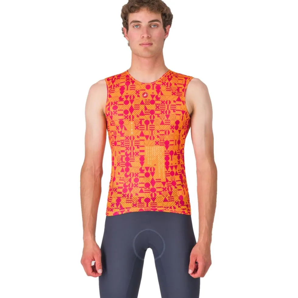 Castelli Espresso R-A/D Hemd zonder Mouwen Heren - vivid orange 863