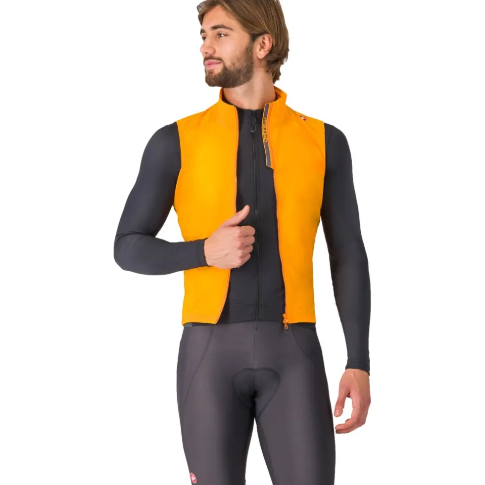 Castelli Espresso Vest Heren - vivid orange/dark grey 863
