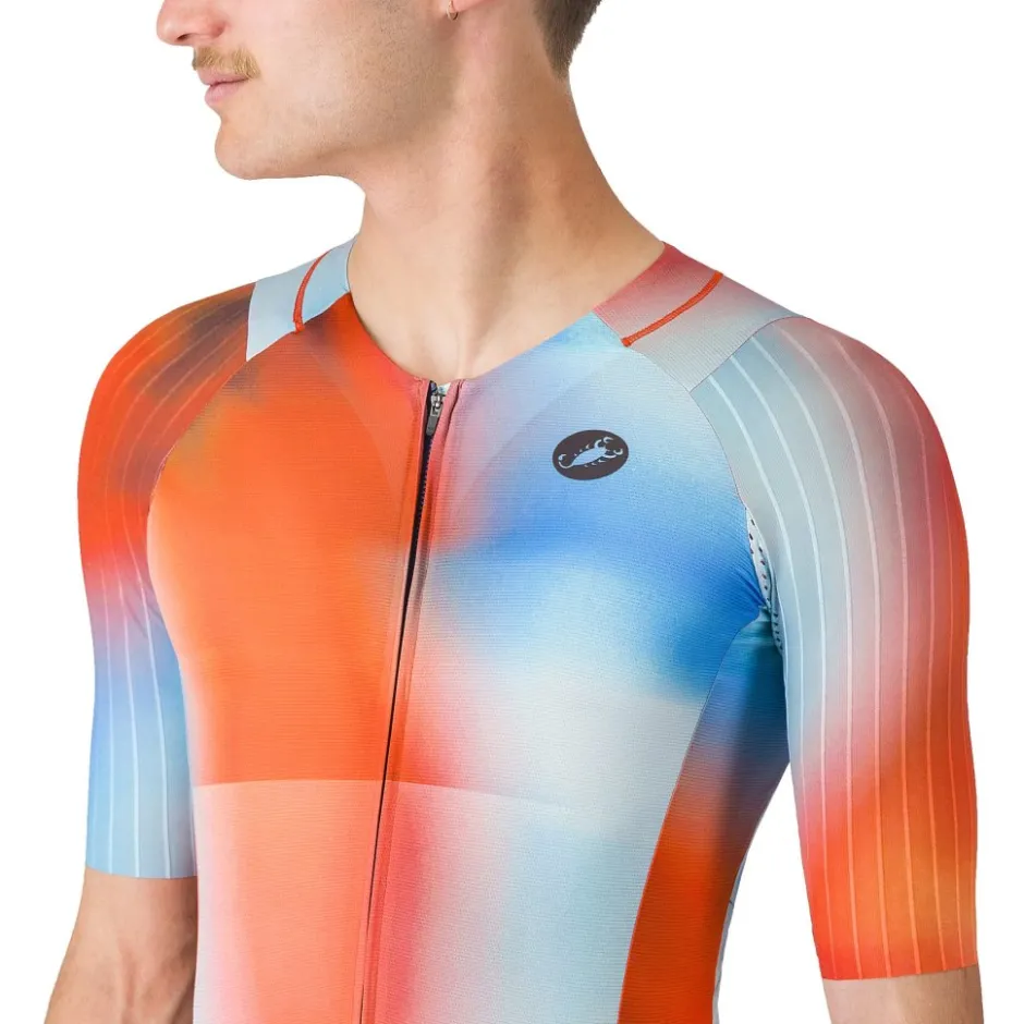 Castelli Free Sanremo 3 Racebody met Korte Mouwen Dames - wit/zwart 101