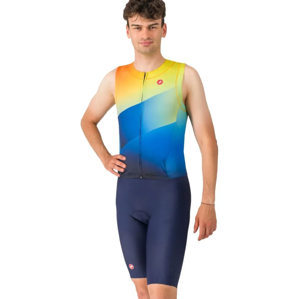 Castelli Free Sanremo 3 Racebody Heren - belgian blue/multicolor vivid 424