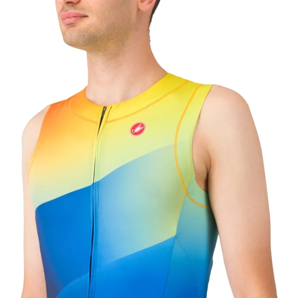Castelli Free Sanremo 3 Racebody Heren - belgian blue/multicolor vivid 424
