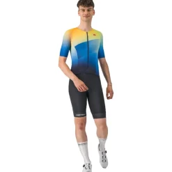 Castelli Free Speed 3 Race Fietsshirt met Korte Mouwen Heren - belgian blue/multicolor vivid 424