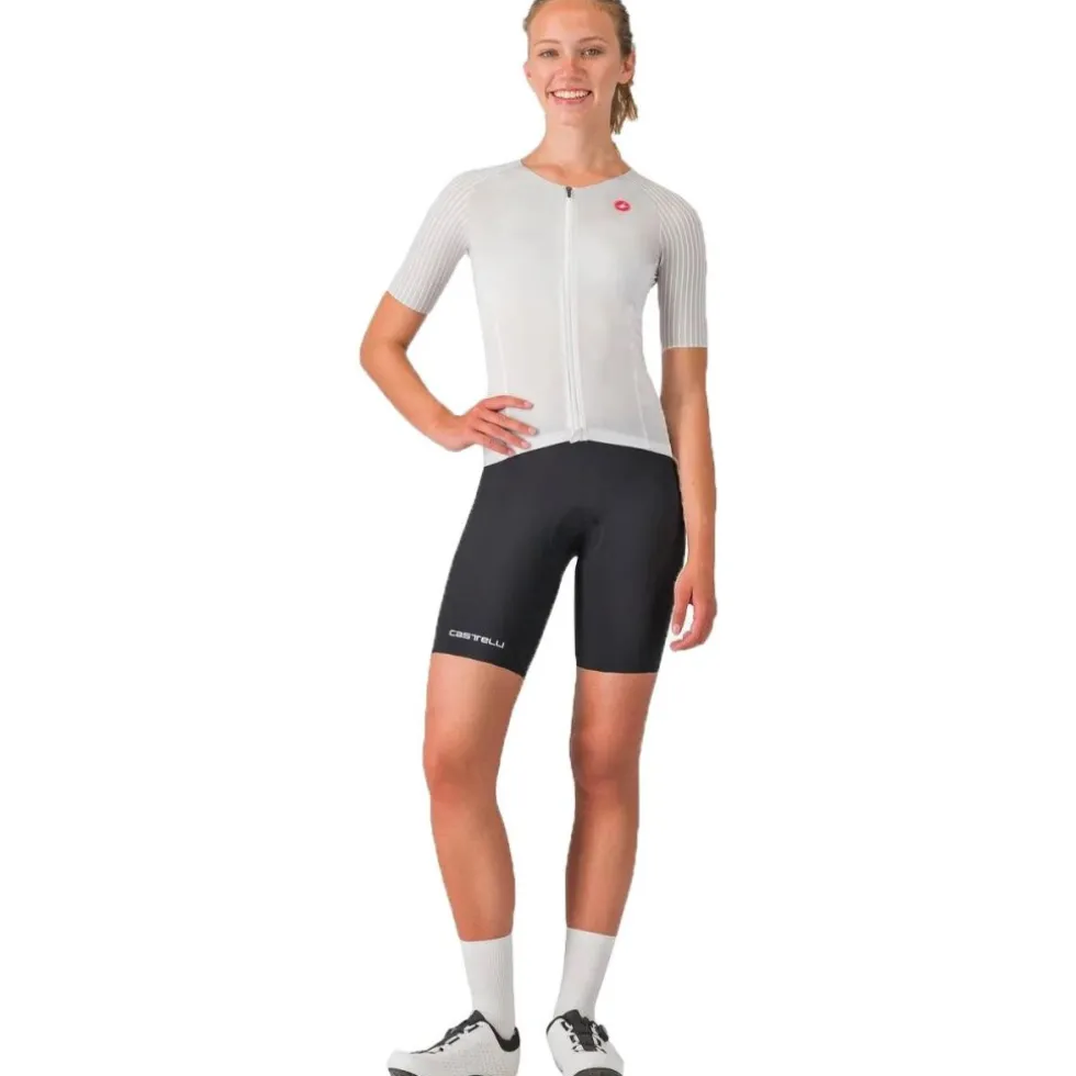 Castelli Free Speed 3 Race Fietsshirt met Korte Mouwen Dames - white/silver grey 101