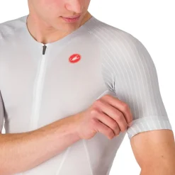 Castelli Free Speed 3 Race Fietsshirt met Korte Mouwen Heren - white/silver grey 101
