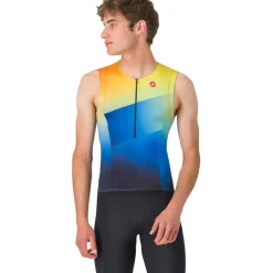 Castelli Free Speed 3 Shirt zonder Mouwen Heren - belgian blue/multicolor vivid 424