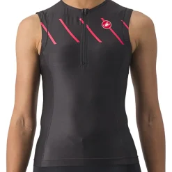 Castelli Free 2 Tri Tank Dames - black/hibiscus 181