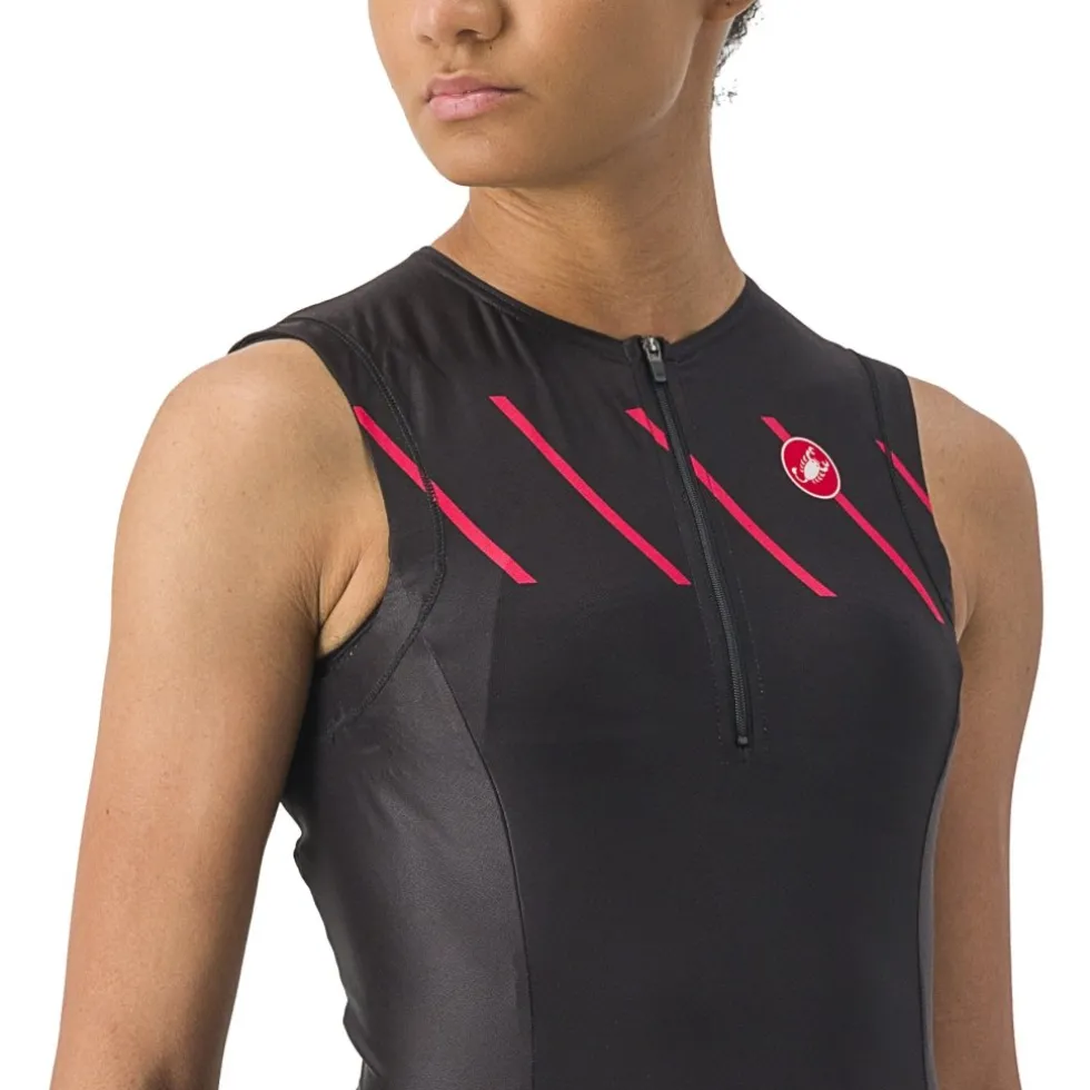 Castelli Free 2 Tri Tank Dames - black/hibiscus 181