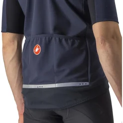Racefietsjacks < Castelli Gabba RoS 2 Jas met Korte Mouwen Heren - belgian blue/silver grey 424