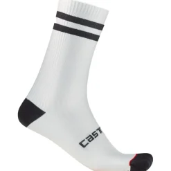 Fietssokken < Castelli Originale 18 Sokken - wit/zwart 001