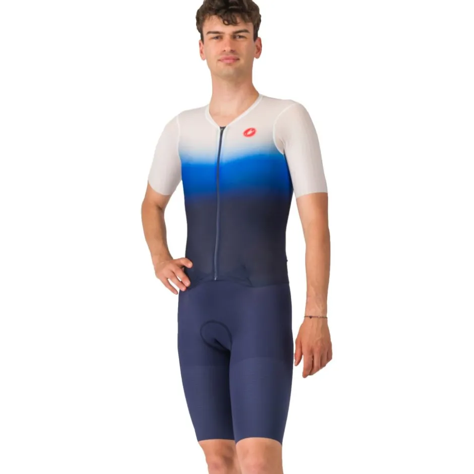 Trisuits|Trisuits < Castelli PR 2 Speed Racebody Heren - belgian blue/white-azzurro ita 424