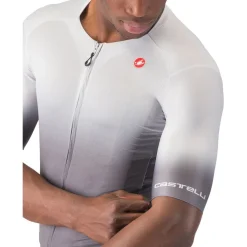 Castelli UPF Fietsshirt met Korte Mouwen Heren - silver grey 870