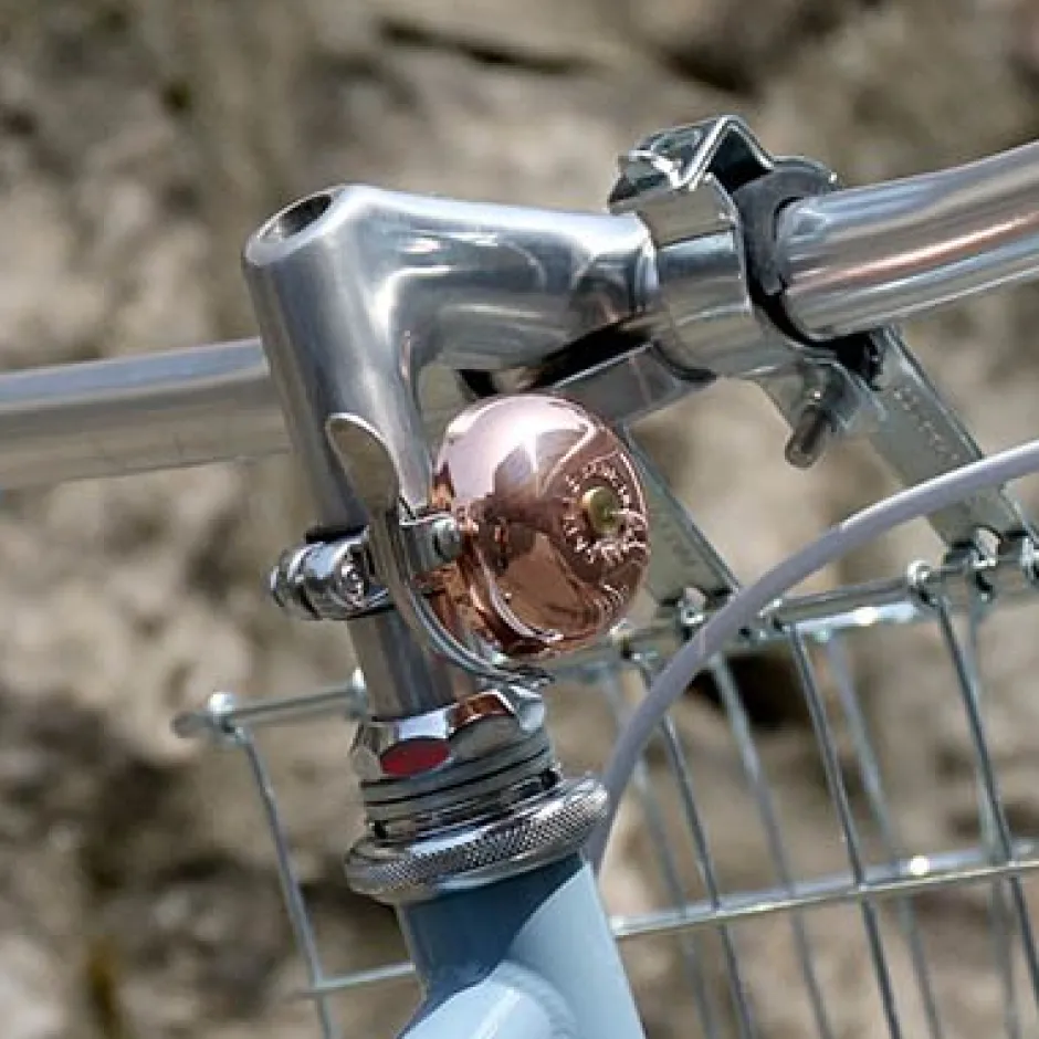 Bellen < Cat Eye OH-2300B Hibiki Brass Bell fietsbel - Neo Black