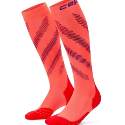 CEP Core Run Edt. Elliptic Tall Compressiesokken Heren - neon coral/purple