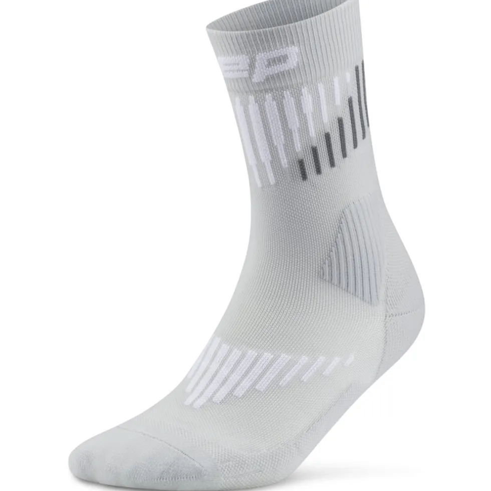 CEP Core Run Merino Mid Cut Compressiesokken Dames - grey/white