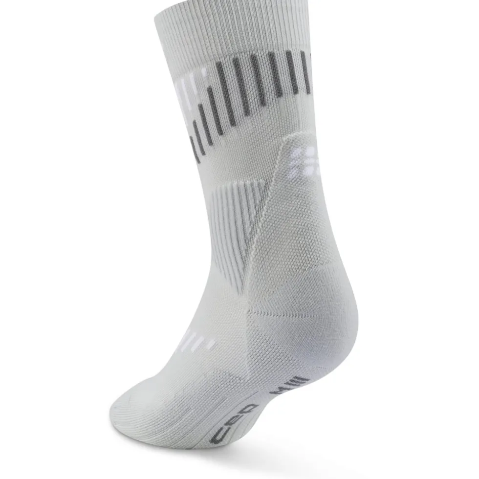 CEP Core Run Merino Mid Cut Compressiesokken Dames - grey/white