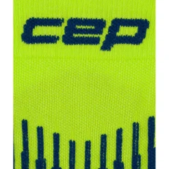 CEP Core Run Merino Tall Compressiesokken Heren - lime/blue