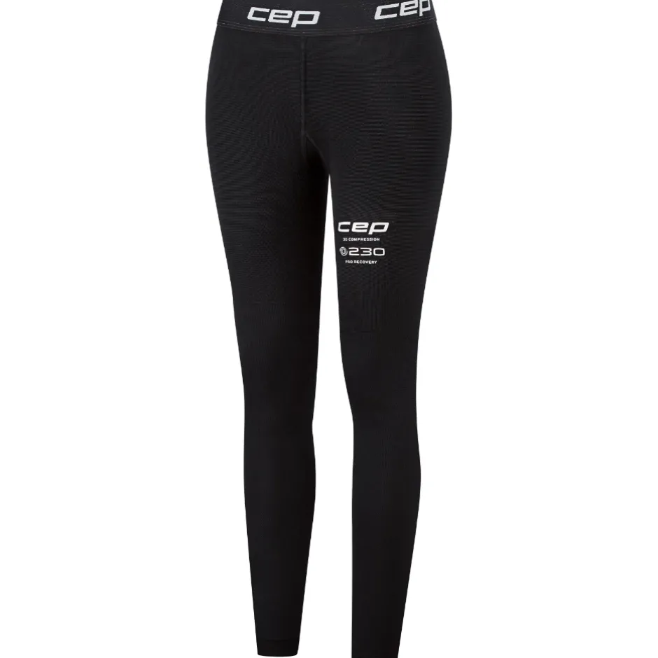 Broeken & Rokken < CEP Pro Recovery No Foot Compressie Legging Dames - black