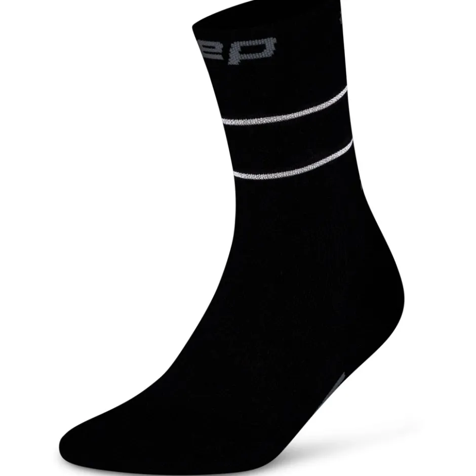 Sokken < CEP Pro Run Reflecte Mid Cut Compressiesokken Heren - zwart