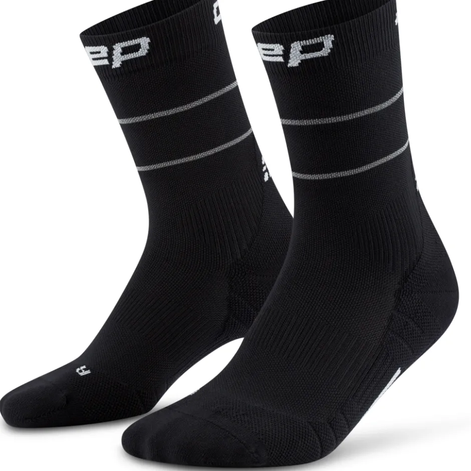 Sokken < CEP Pro Run Reflecte Mid Cut Compressiesokken Heren - zwart