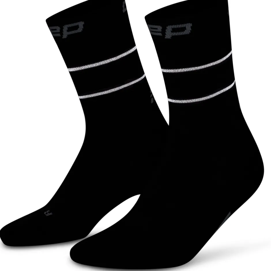 Sokken < CEP Pro Run Reflecte Mid Cut Compressiesokken Heren - zwart