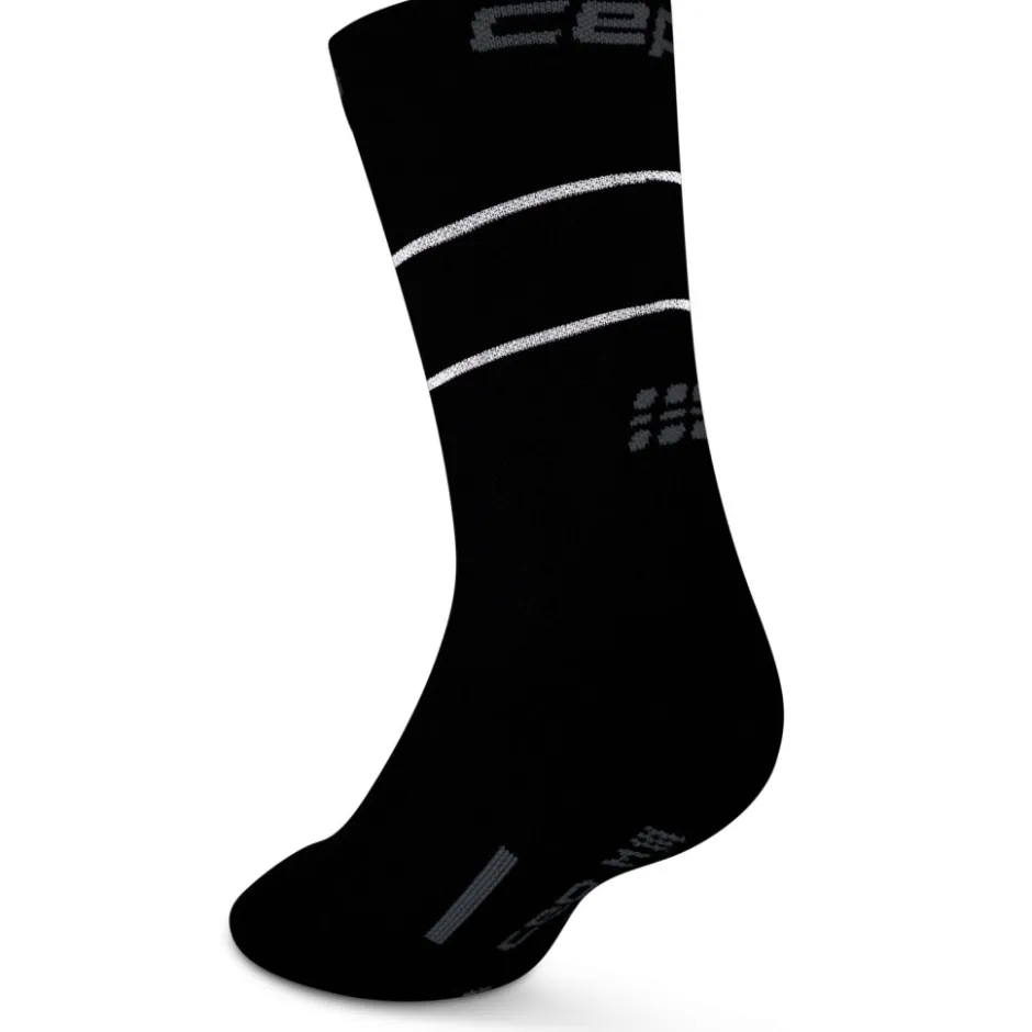 Sokken < CEP Pro Run Reflecte Mid Cut Compressiesokken Heren - zwart