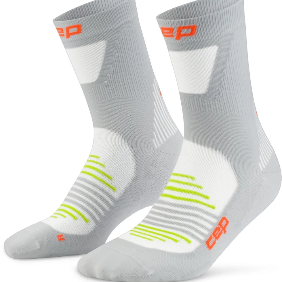 CEP Pro Run Ultralight Mid Cut Compressiesokken Heren - grey