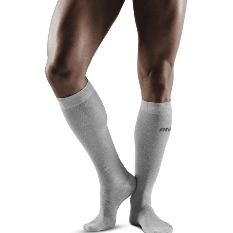CEP Recovery Allday Merino Compressiesokken Heren - light grey